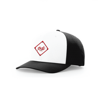 Load image into Gallery viewer, My Diamond Laser Perf R-Flex Snapback in Wht/Blk/Blk by Richardson
