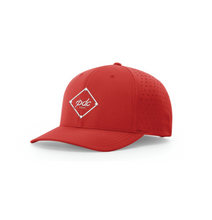Load image into Gallery viewer, My Diamond Laser Perf R-Flex Snapback in Red by Richardson
